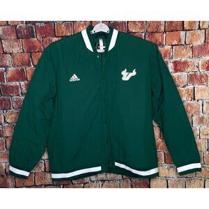 NWT South Florida USF Football Player Issued Adidas Snap Front Lined Jacket 3XL